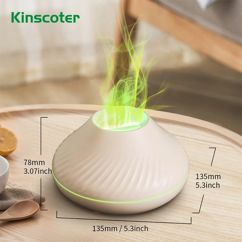 Veyra – Compact Flame-Effect Diffuser | Multi-Colour Glow