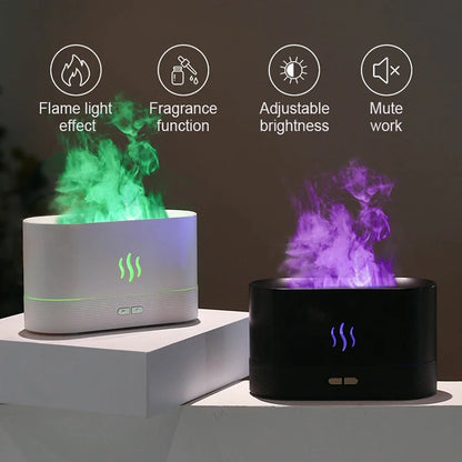 Emberveil – Flame-Effect Aroma Diffuser | Sleek Black or White