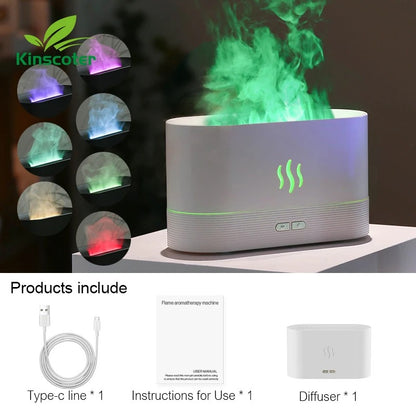 Emberveil – Flame-Effect Aroma Diffuser | Sleek Black or White